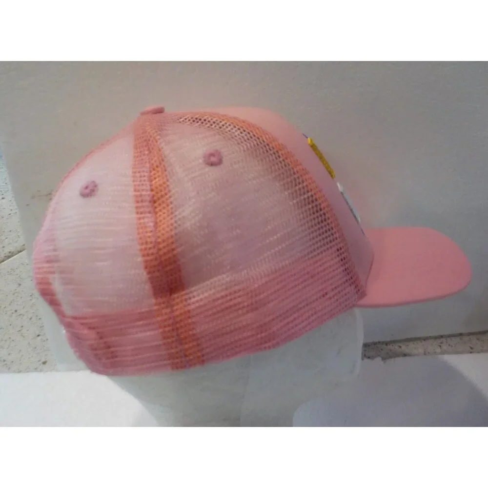 BOSS BABE Snapback Thick Embroidered Dot Dot Smile Pink Trucker Hat Ball Cap